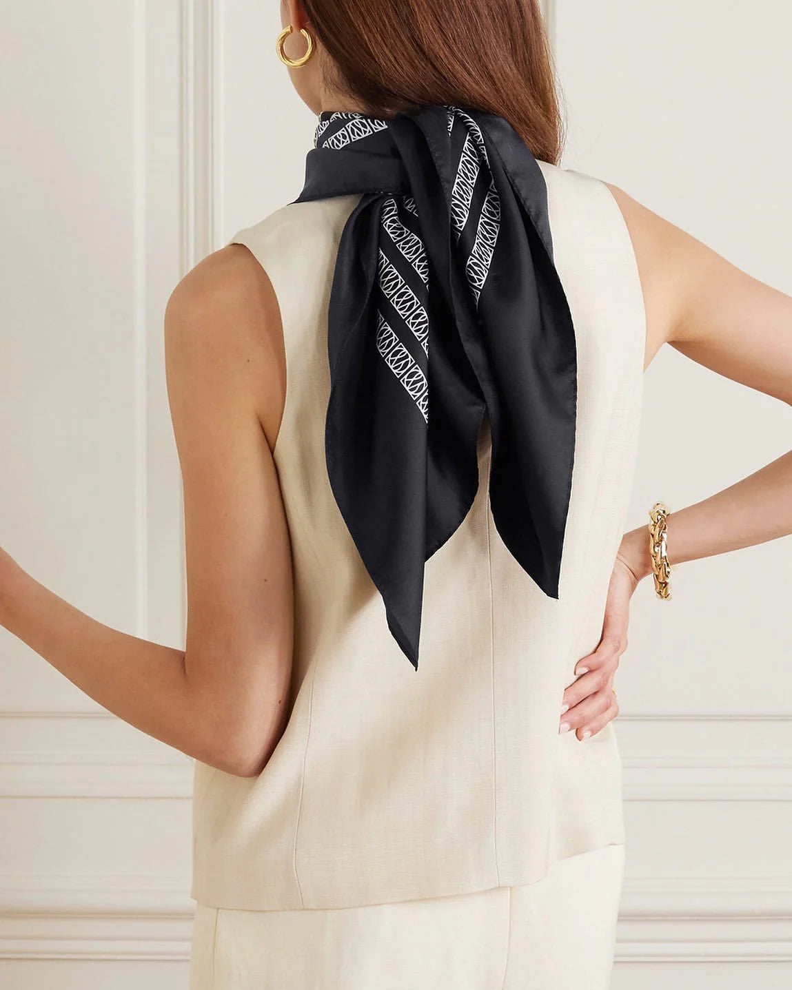 Silk Scarf No.5, Black