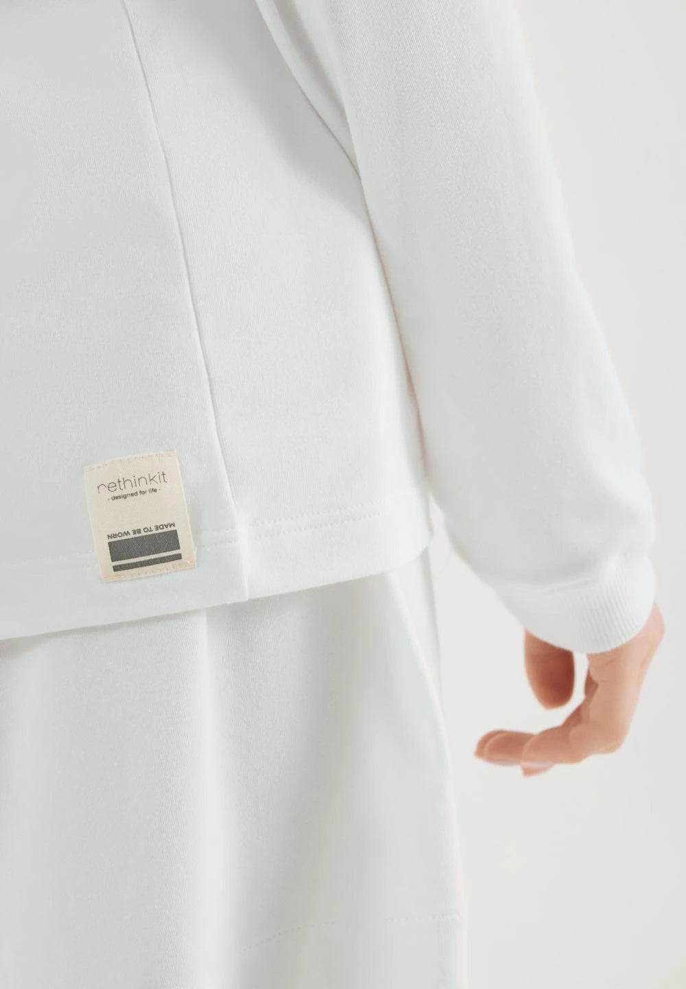 Light Sweat Long sleeve, White