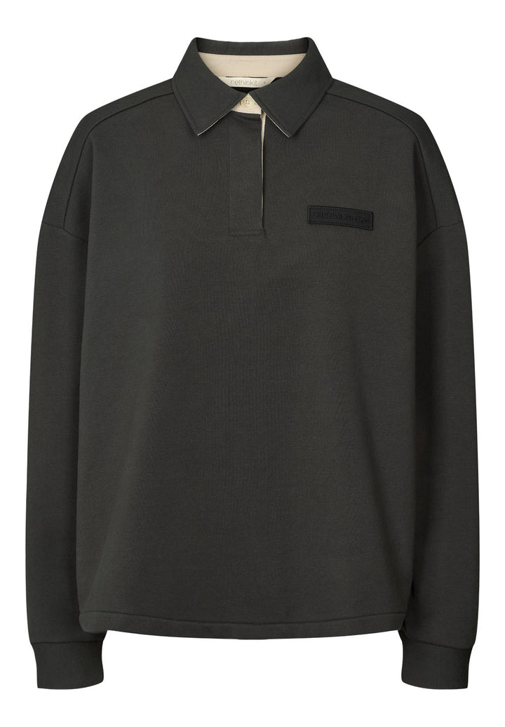 Sweat Shirt Polo One - Almost Black