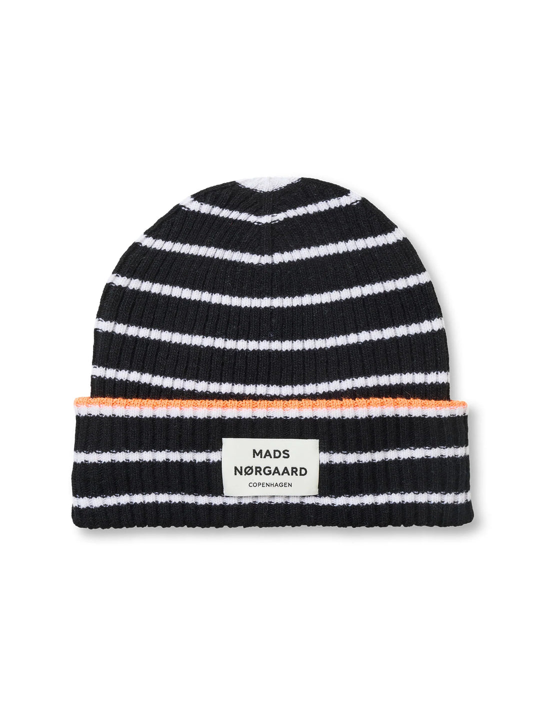Wool Anju Stripe Beanie - Black Vanilla