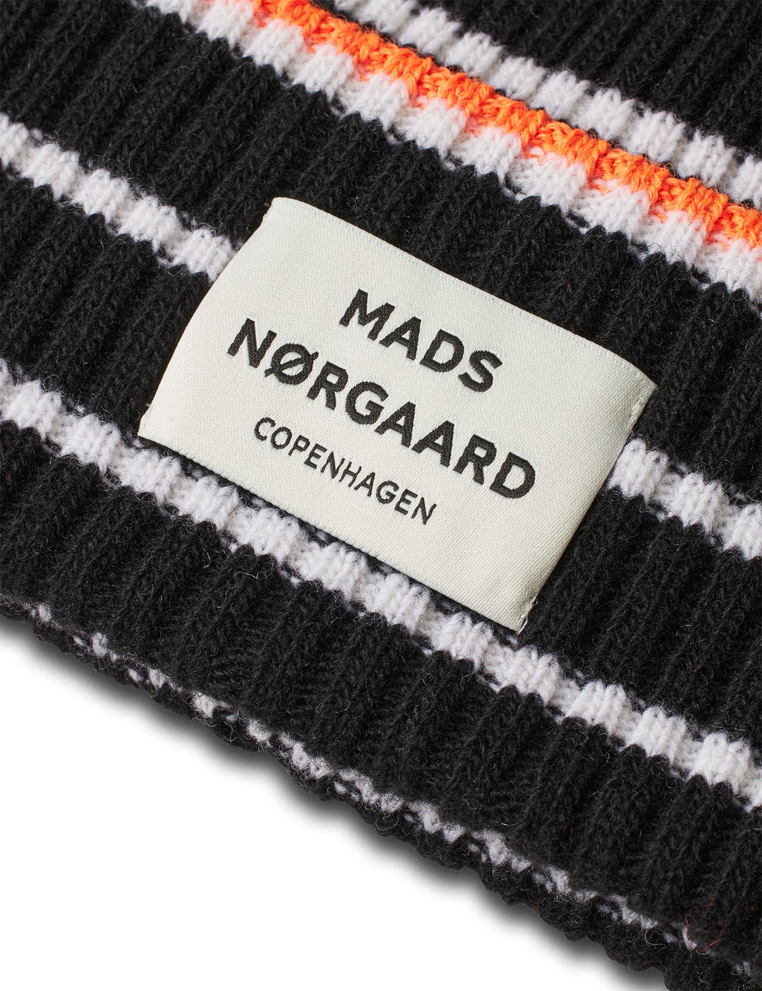 Wool Anju Stripe Beanie - Black Vanilla