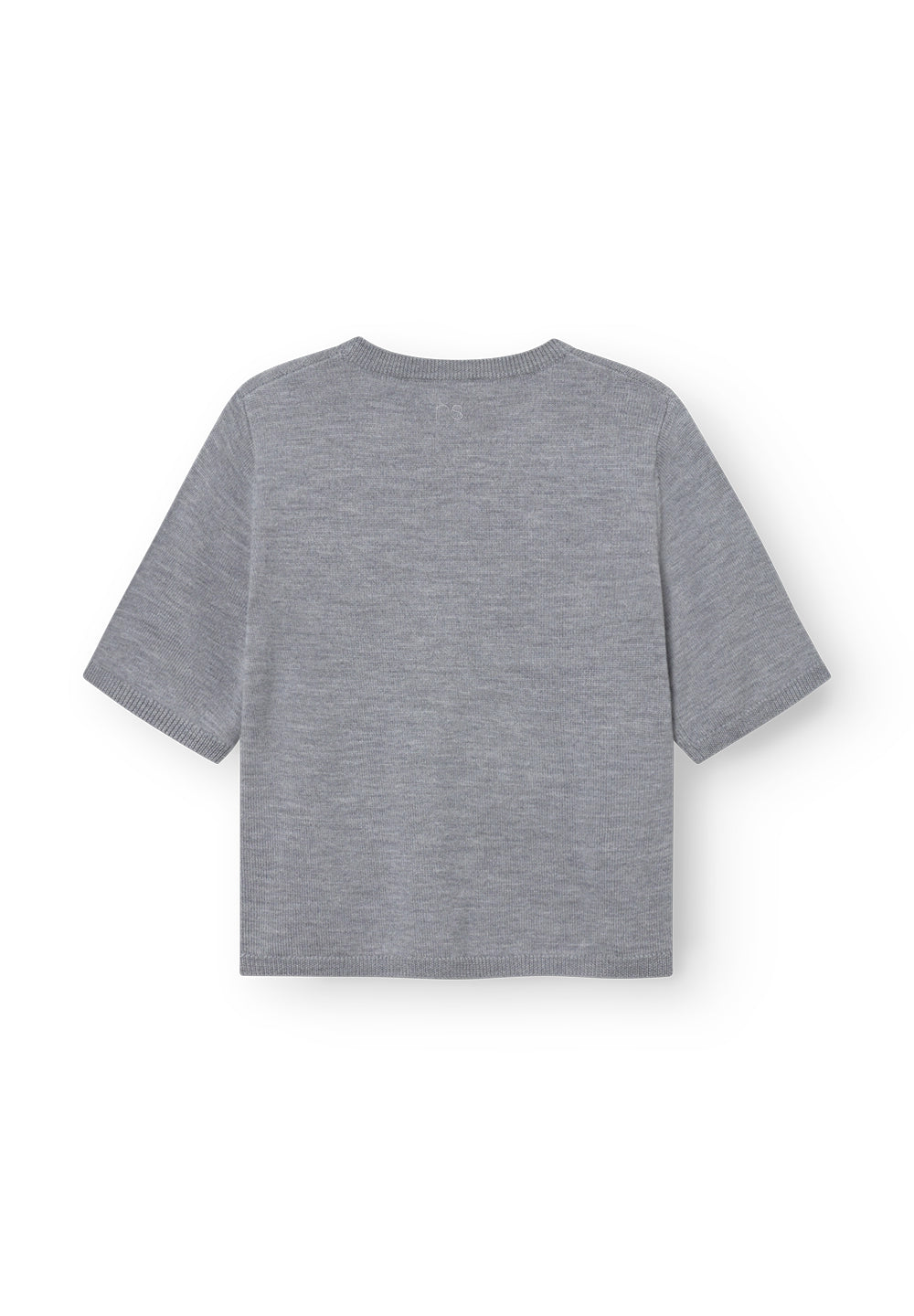 Wool Short Sleeve Keep Me, Light Grey Melange