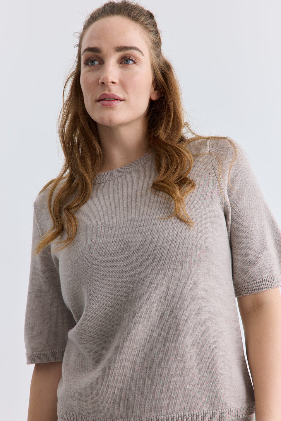 Wool Short Sleeve Keep Me, Warm Sand