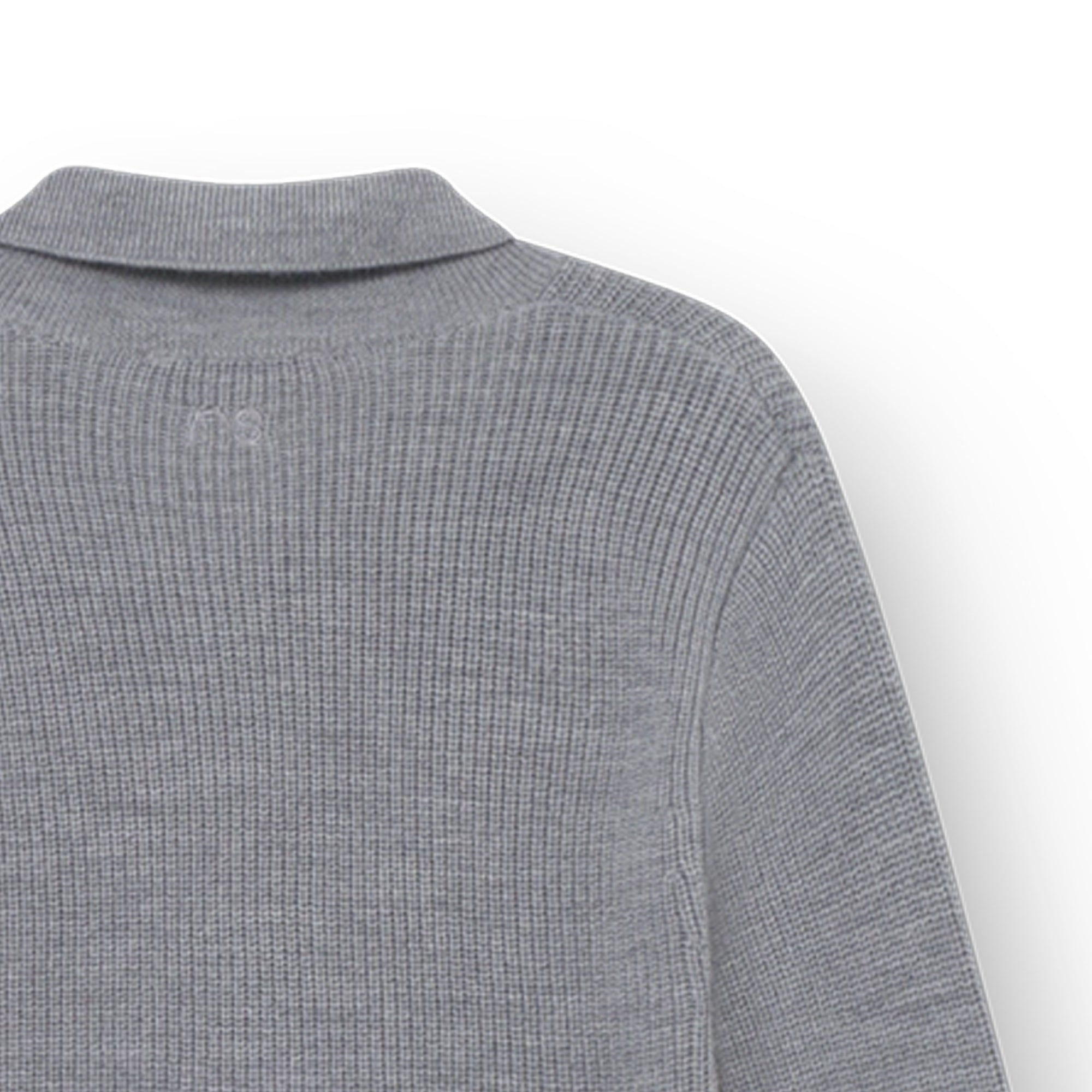 Wool Zip Cardigan Keep Me, Light Grey Melange