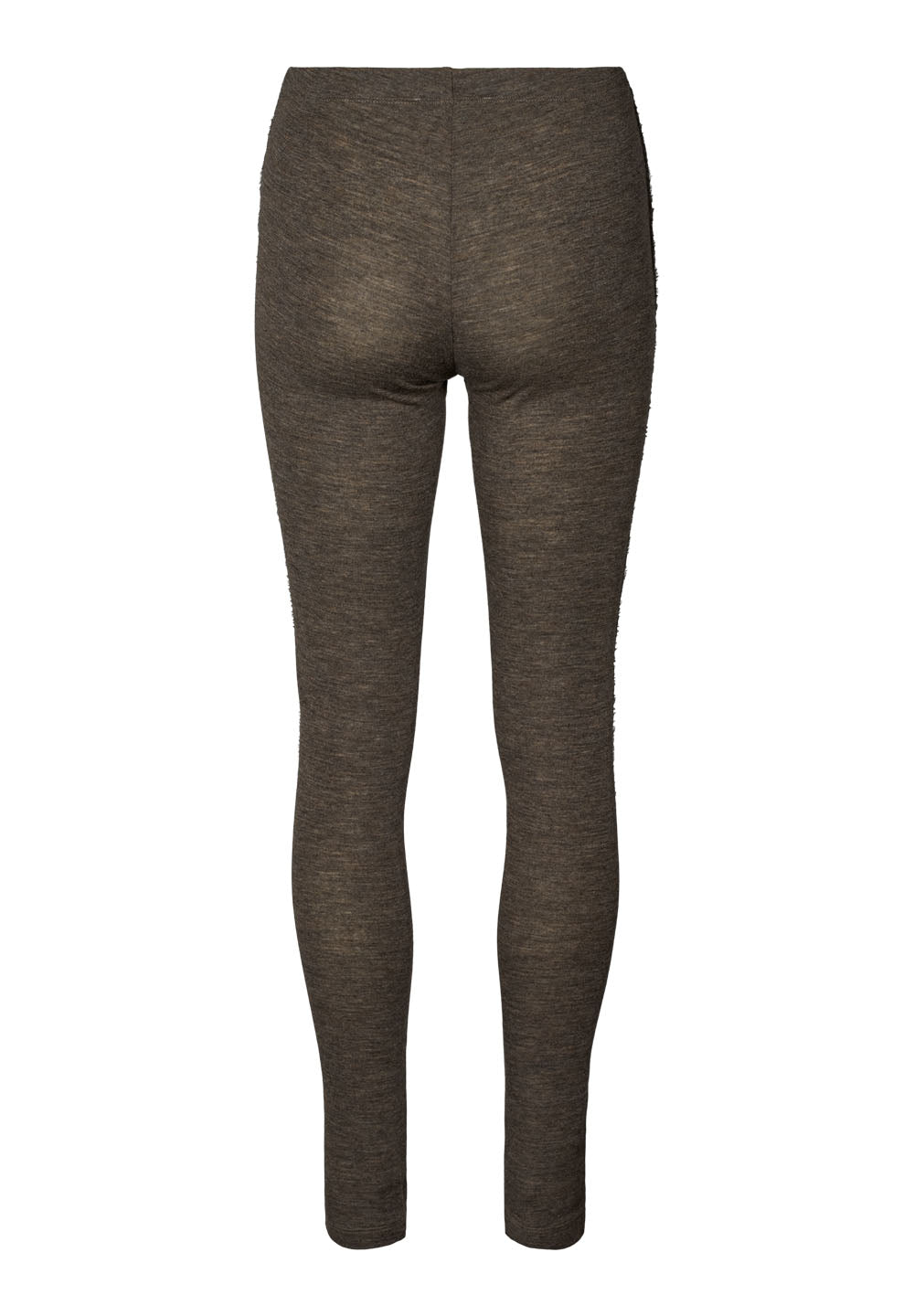 Merino Wool Leggings - Brown Melange
