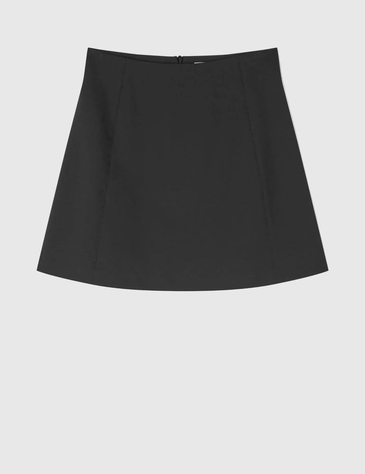 Stretchy Nylon Roberta Skirt - Black