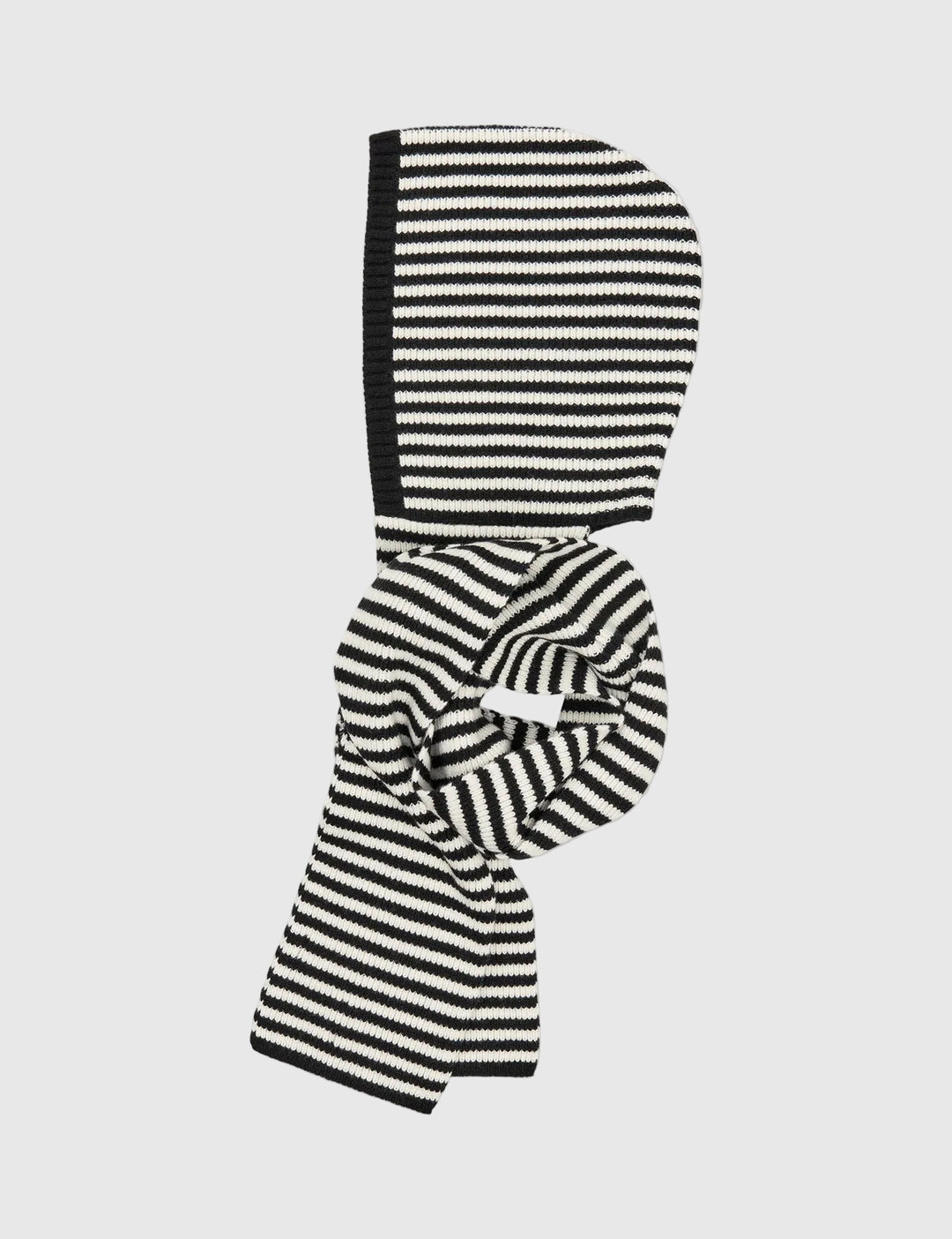 Wool Freja Hooded Scarf - Stripe