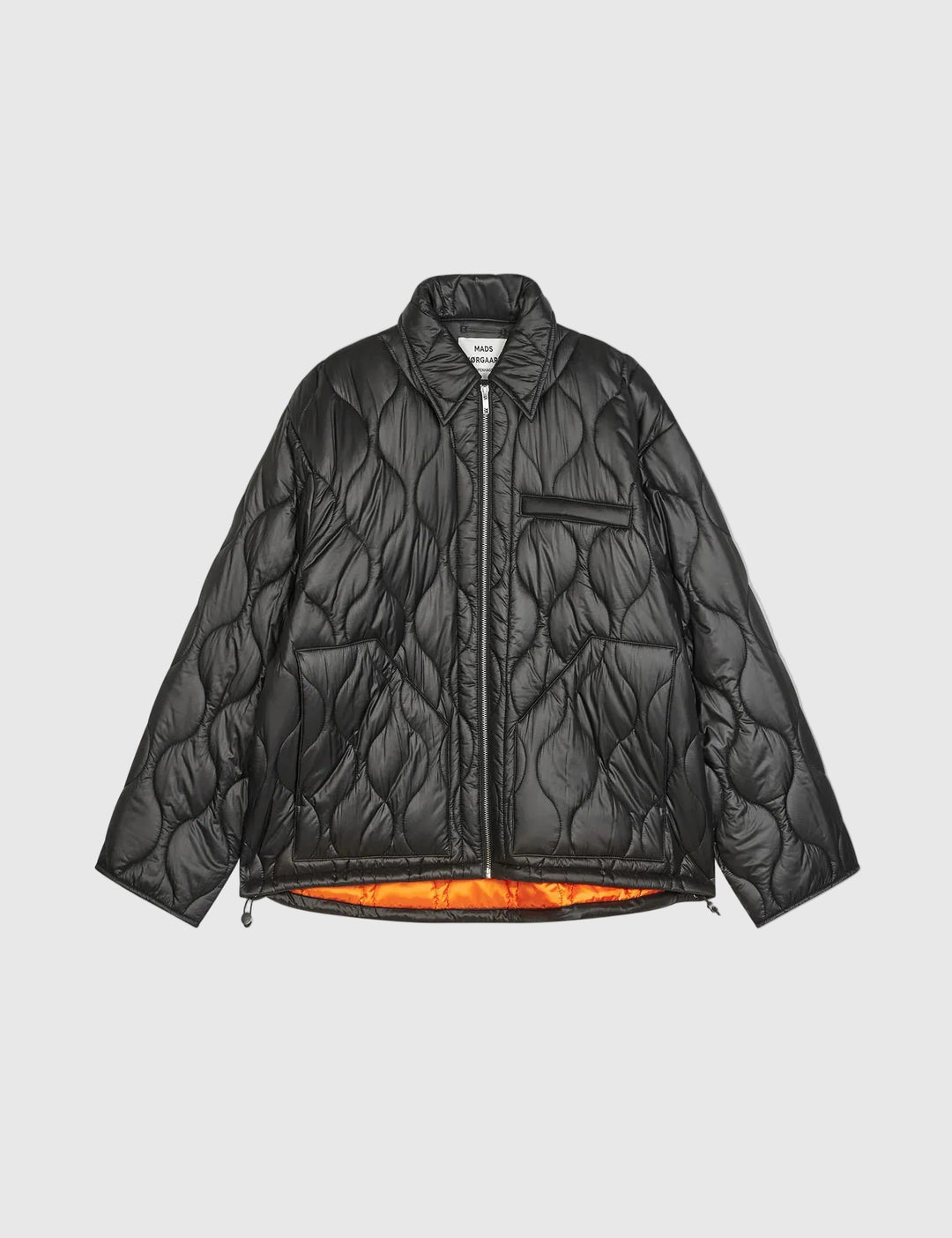 Shiny Ripstop Flora Jacket - Black