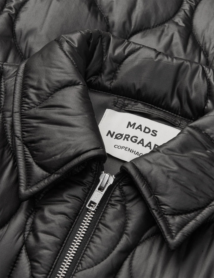 Shiny Ripstop Flora Jacket - Black
