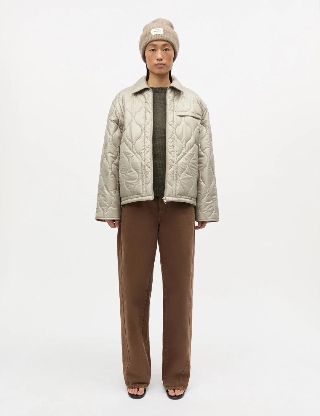 Shiny Ripstop Flora Jacket - Rock