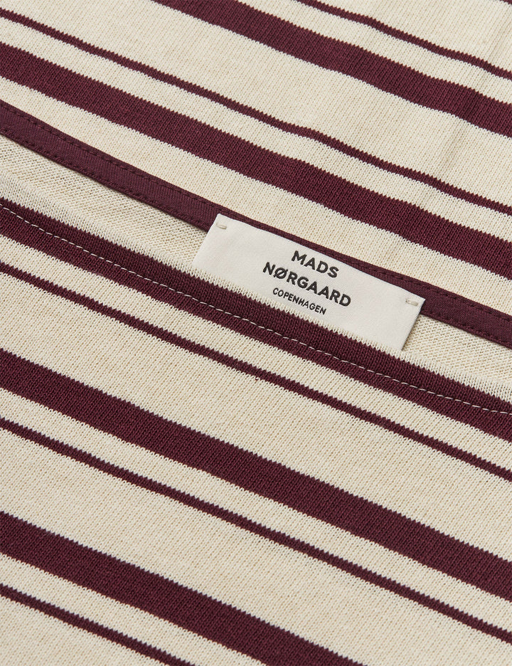 Pablo Gabi Tee LS - Wine Stripe