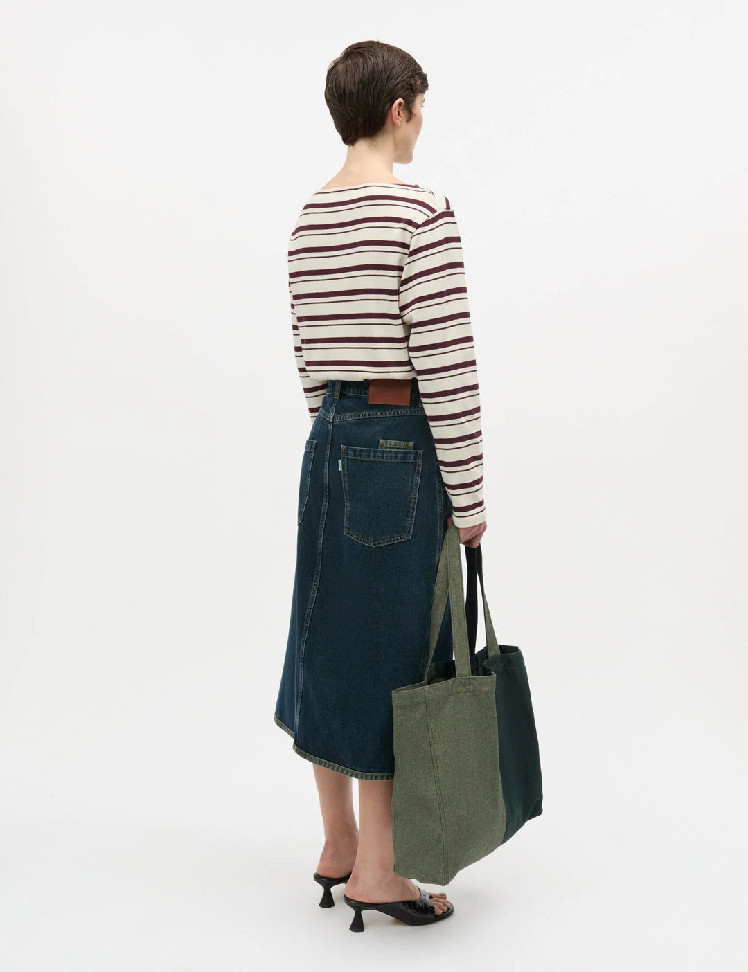 Pablo Gabi Tee LS - Wine Stripe