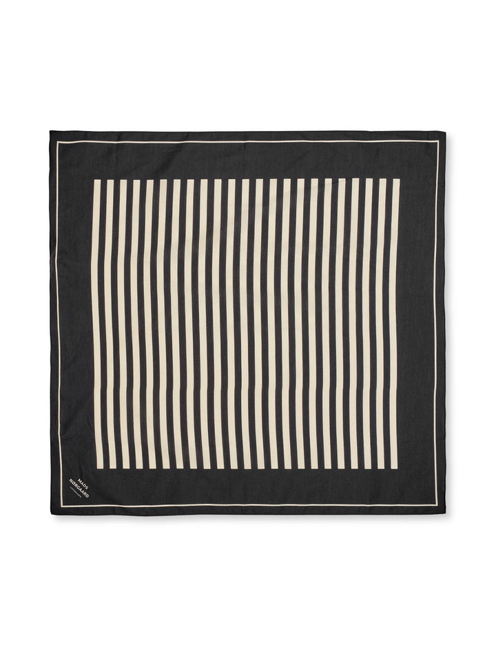 Soft Cotton Scarf - Stripe Black