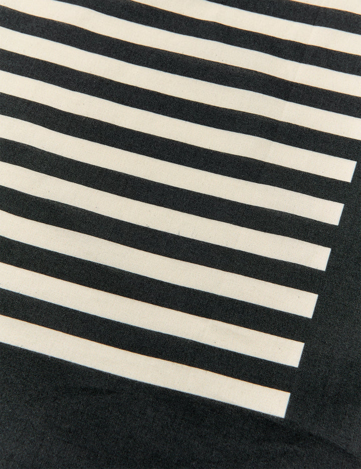 Soft Cotton Scarf - Stripe Black