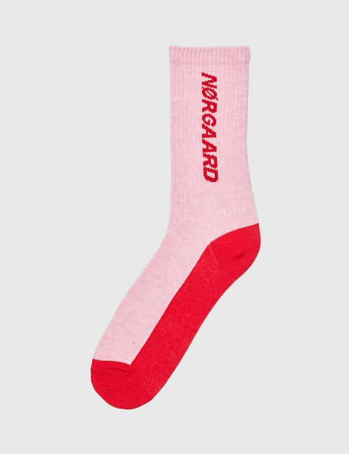Logo Stepper Single Sock - Fairy Pink