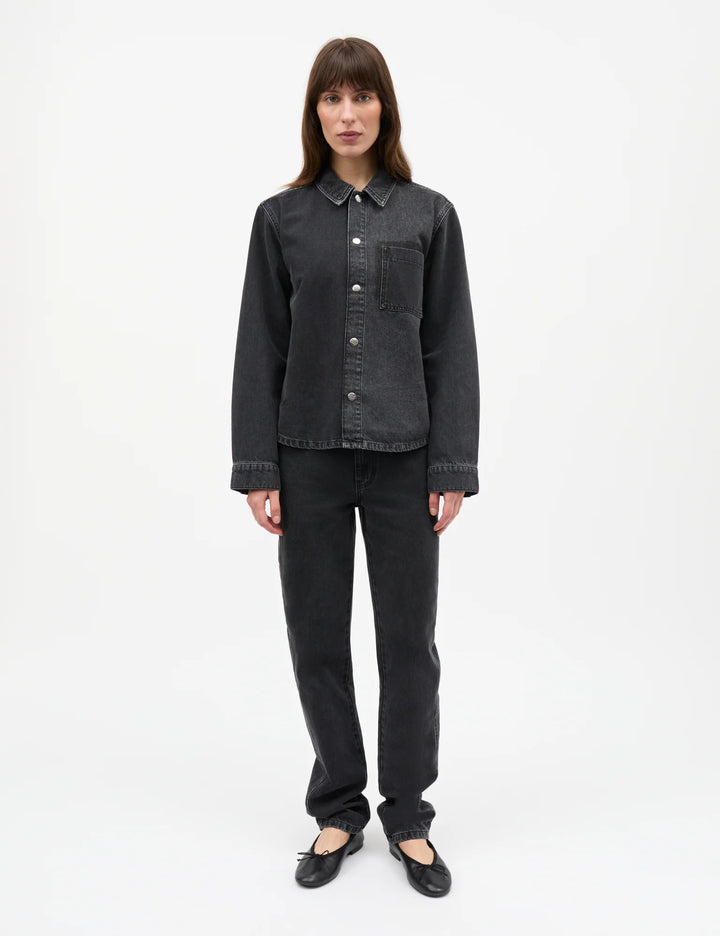 Salvo Denim Crash Shirt - Washed Black