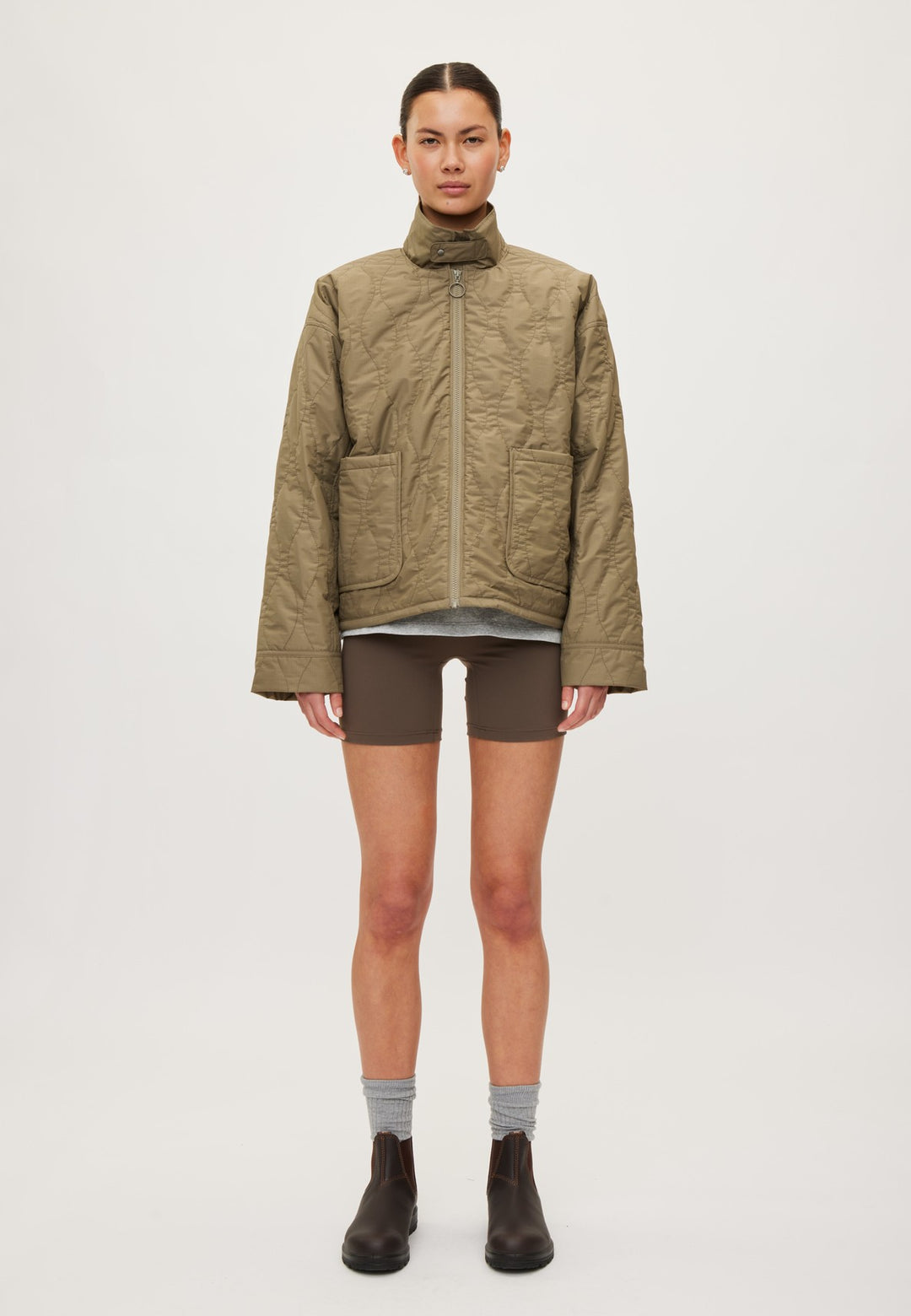 Quilted Jacket Field - Dusty Green