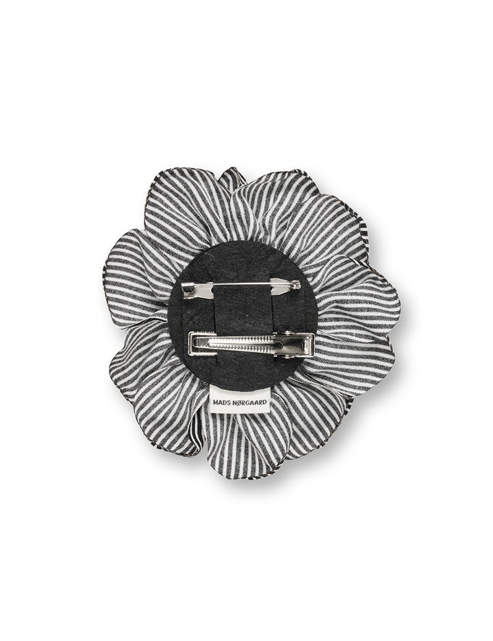 MN Rose Brooch - Stripe Black