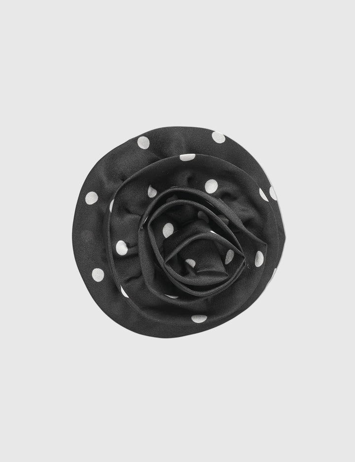 MN Rose Brooch - Dots Black