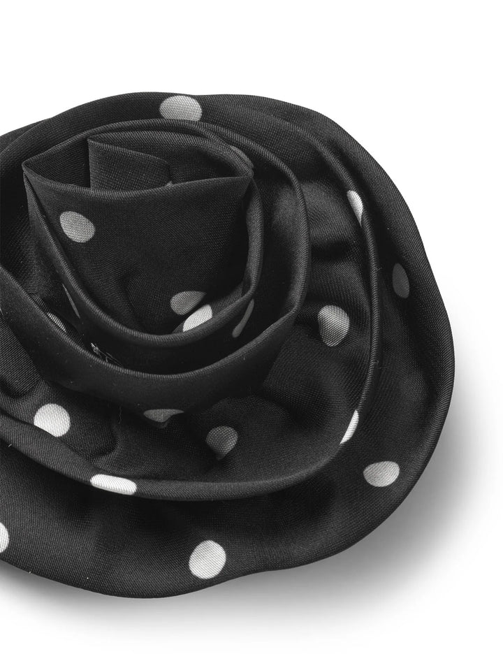 MN Rose Brooch - Dots Black