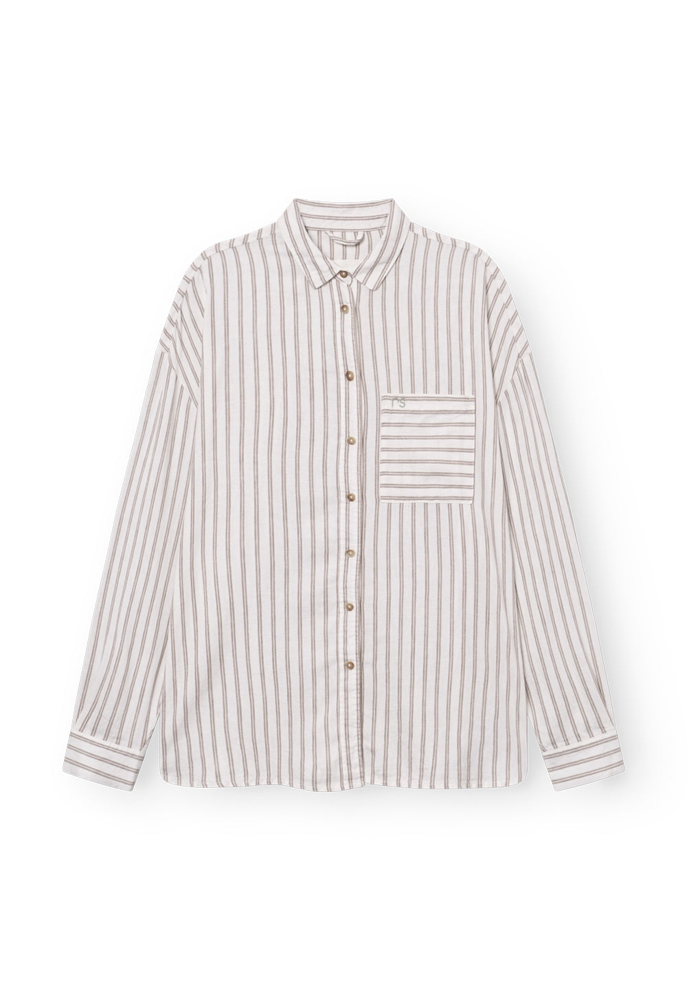 Striped Shirt PJ, Warm Grey