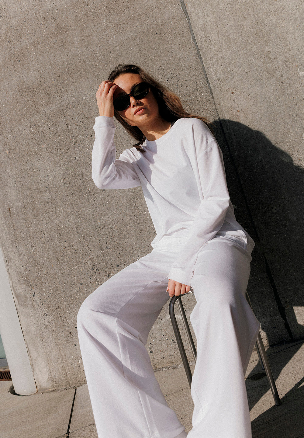 Light Sweat wide, White