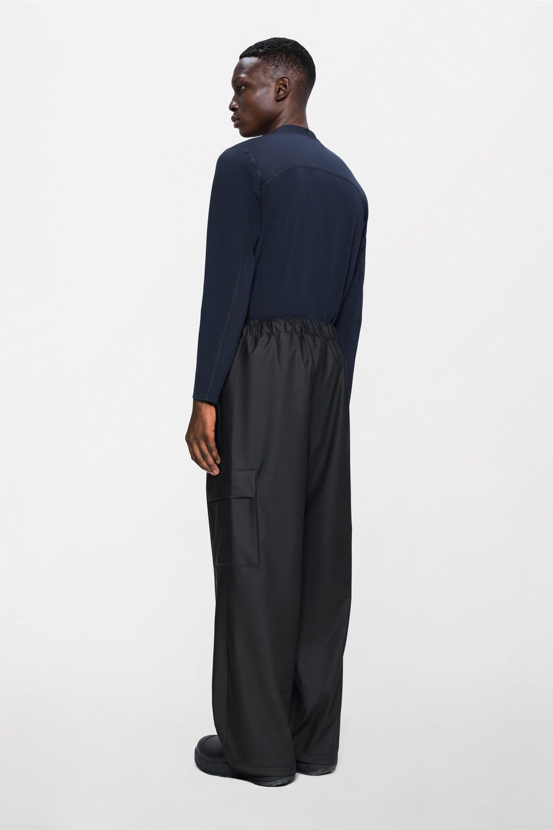 Cargo Rain Pants Wide, Black