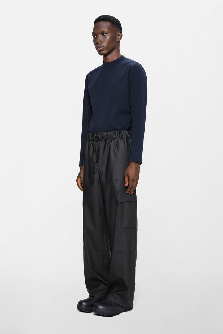 Cargo Rain Pants Wide, Black