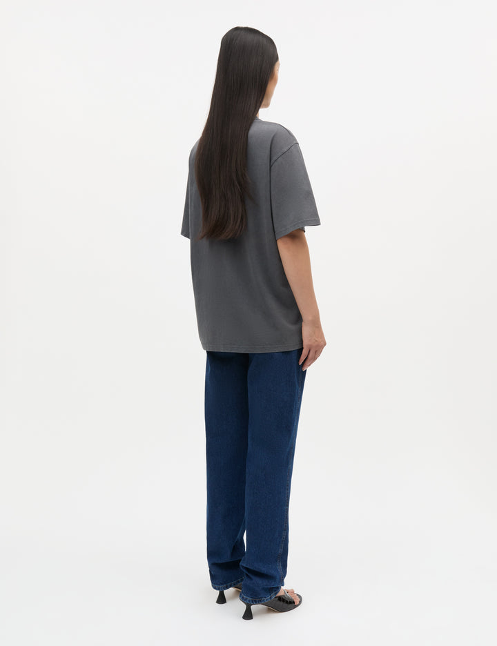 Cotton Jersey Dassel Tee - Washed Black