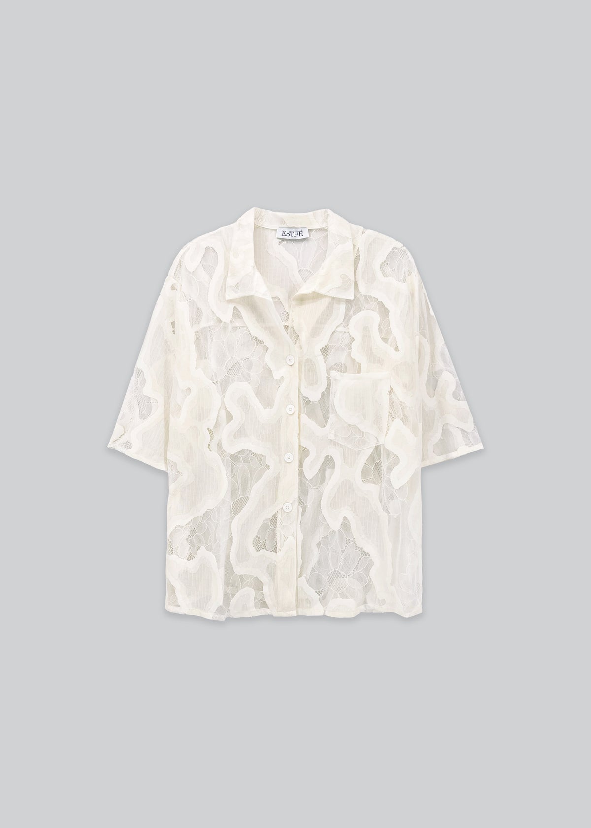 Oversized Sheer Lace Shirt