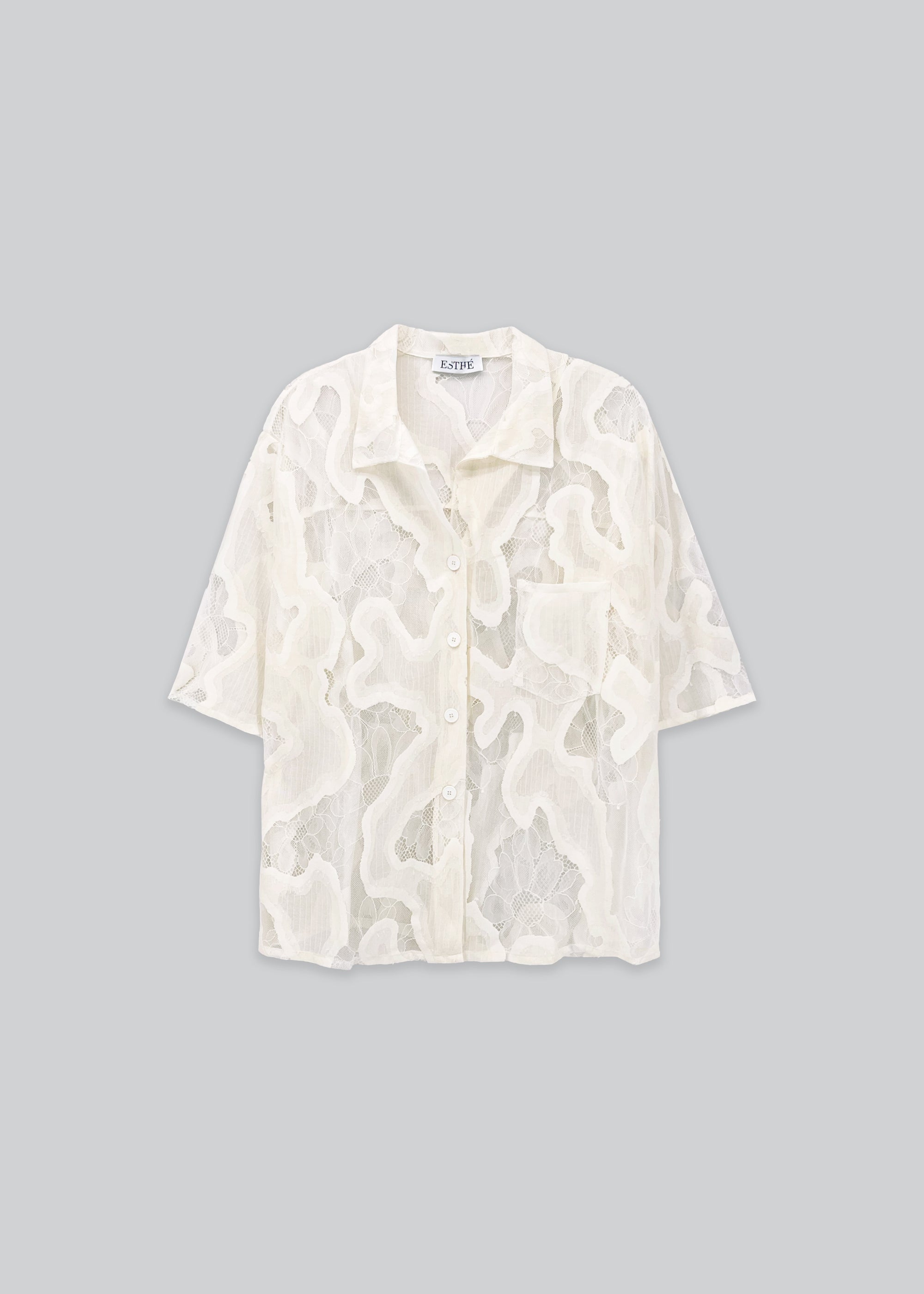 Oversized Sheer Lace Shirt