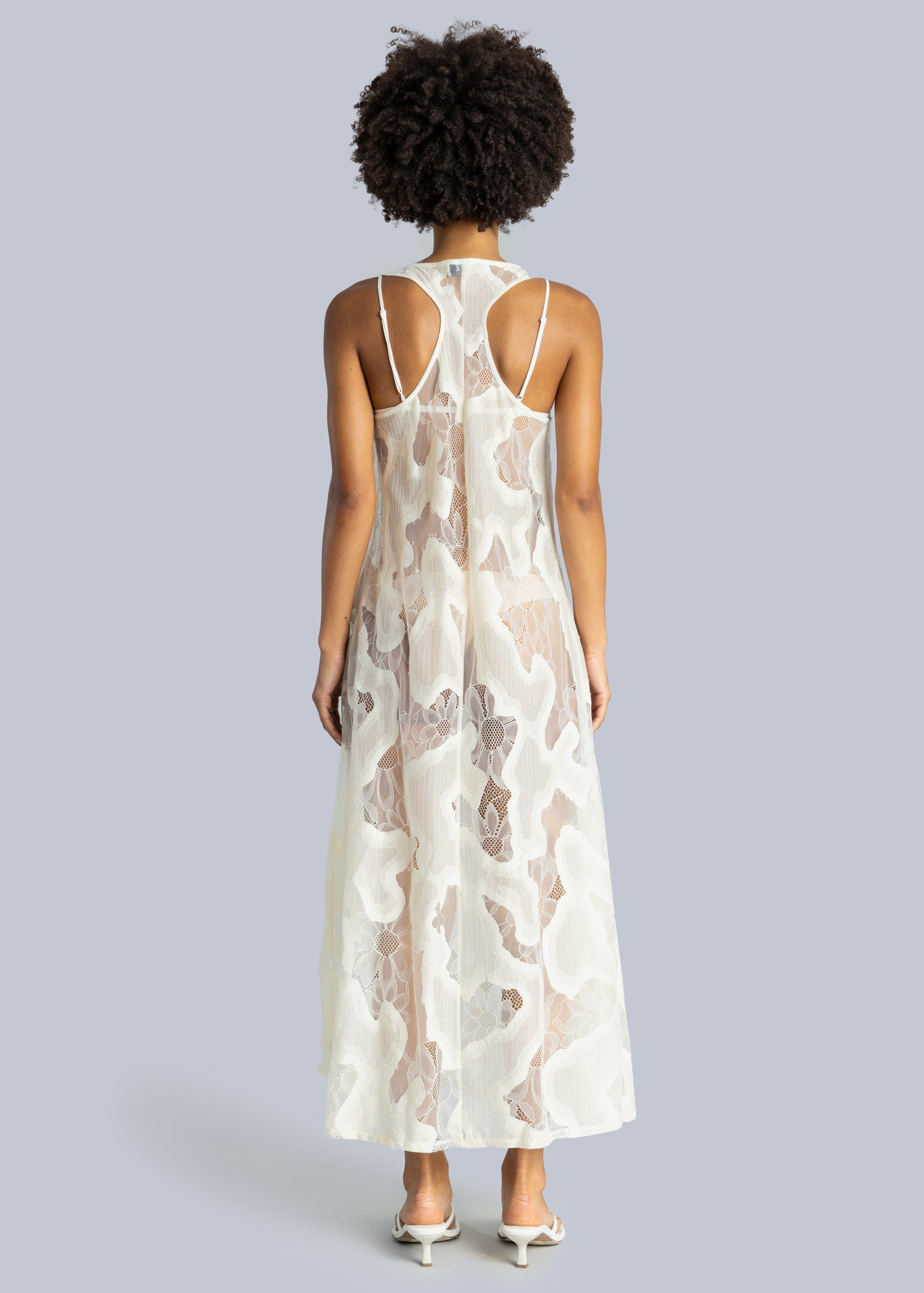 Sheer Lace Slip Dress