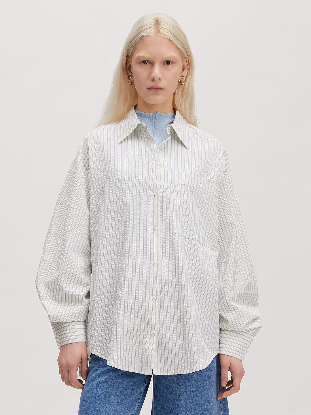 Hanni Shirt, Blue stripe