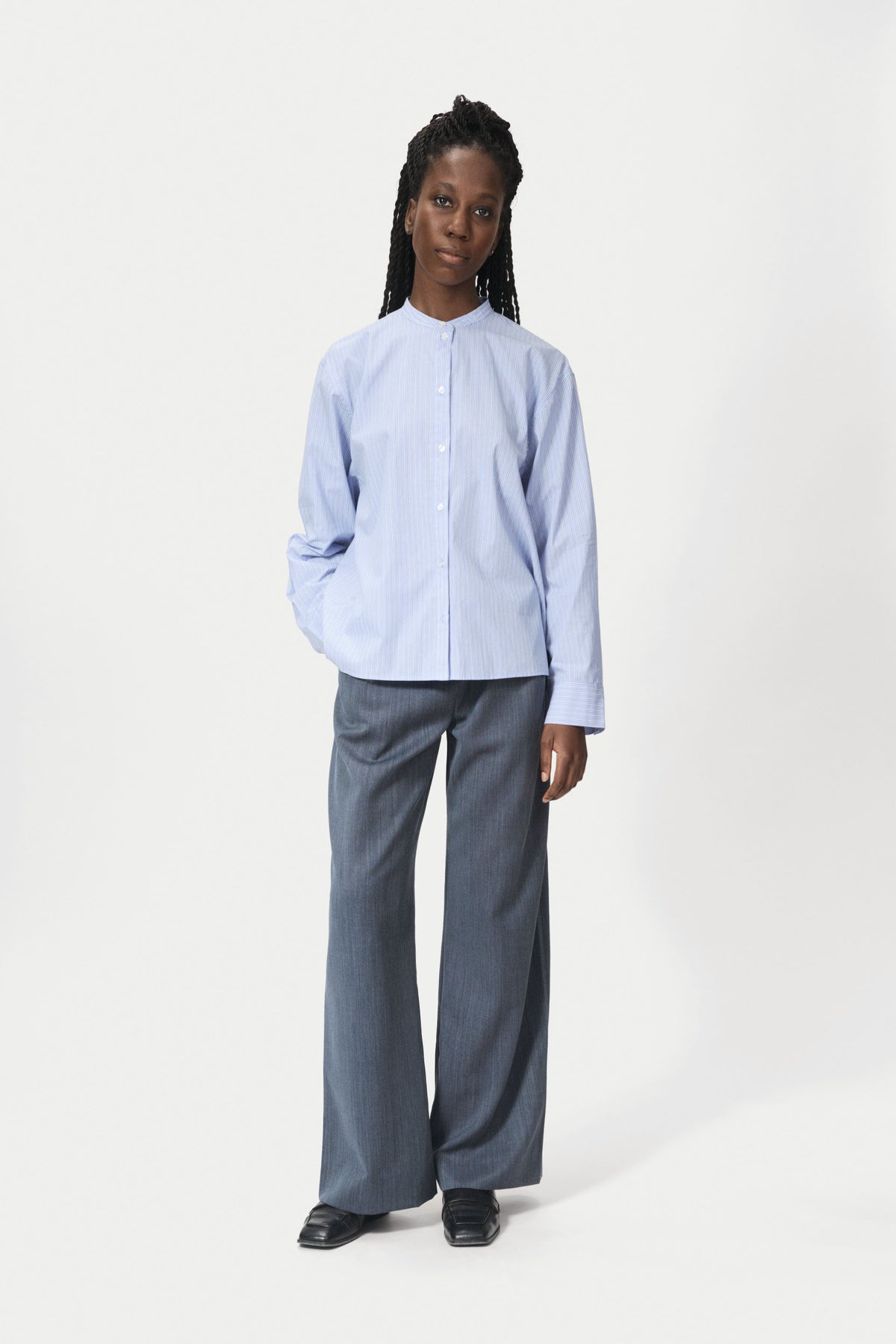 Florian Shirt, Blue Heron Stripe