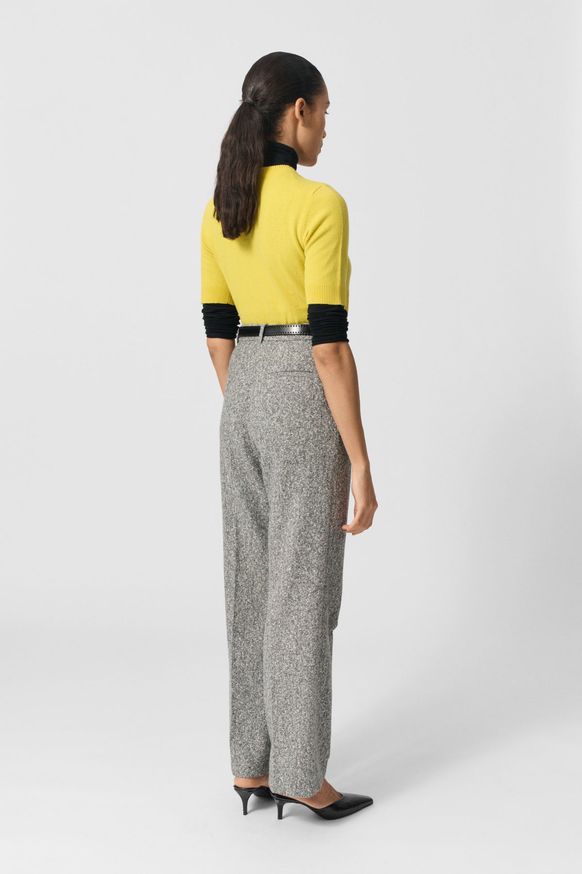 Lucas Pants, B&W Herringbone