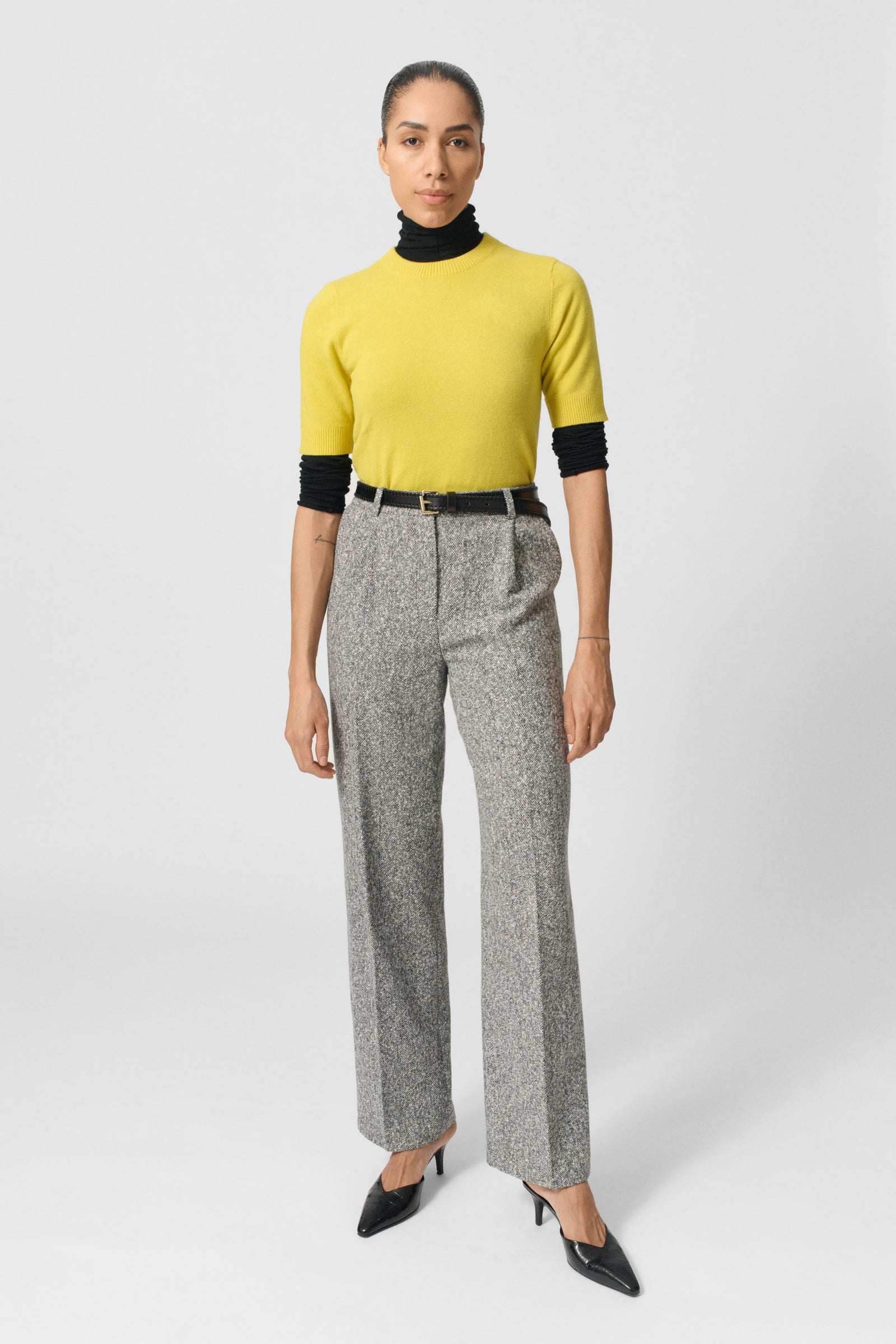 Lucas Pants, B&W Herringbone