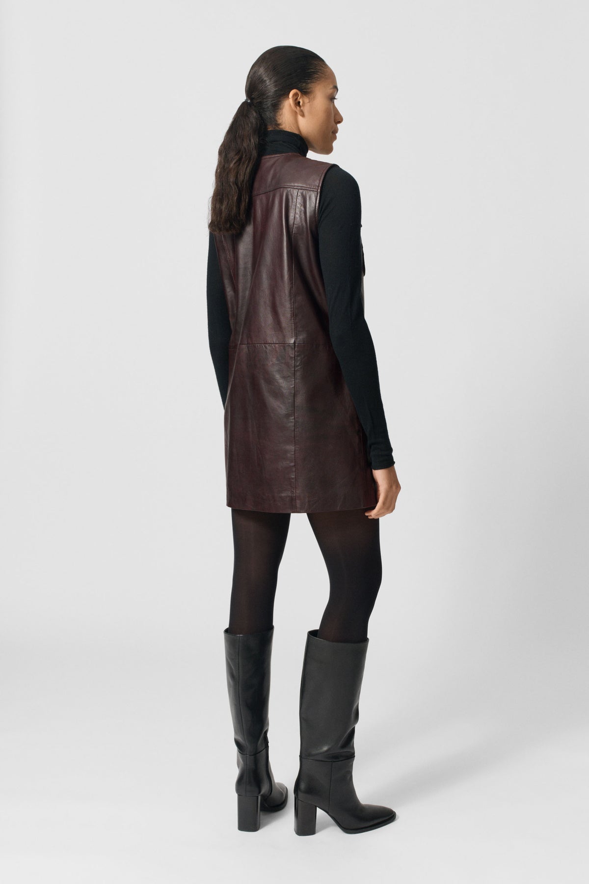 Petrina Leather Dress