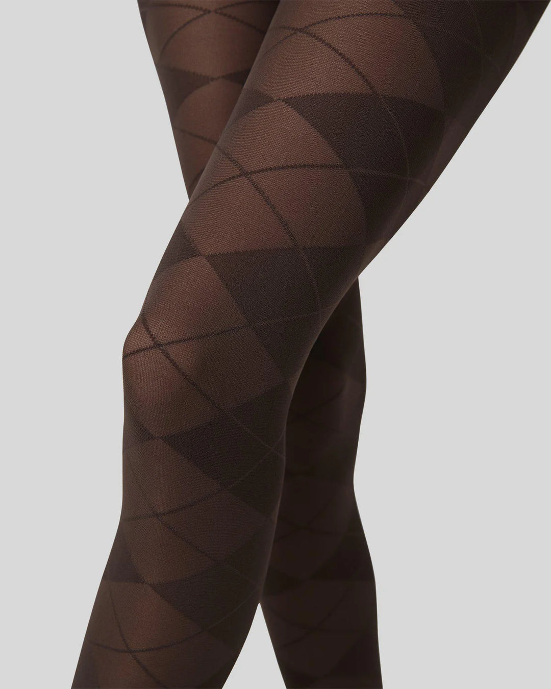 Rebecka Argyle Tights - Dark Brown