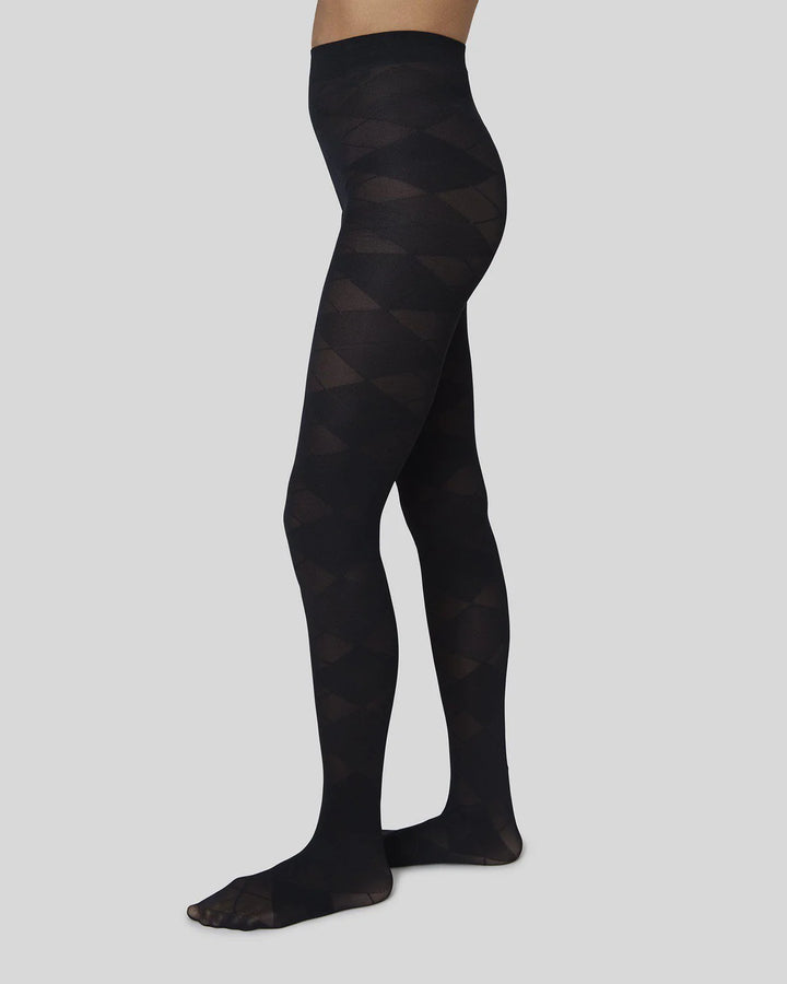 Rebecka Argyle Tights - Black