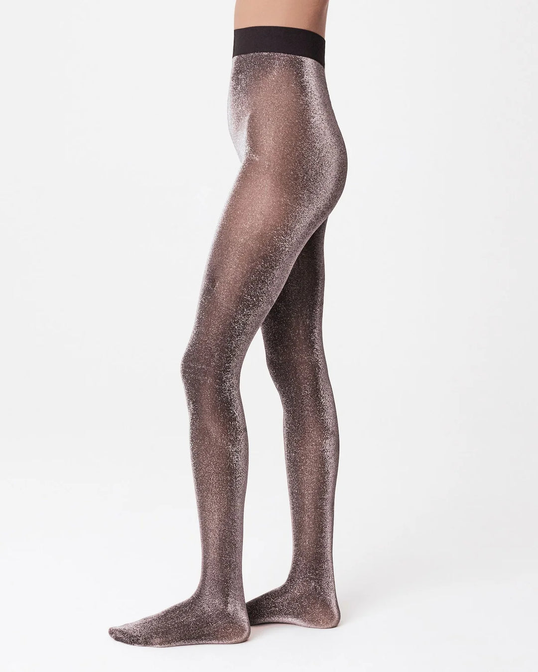 Tora Shimmery Tights - Mauve/Silver