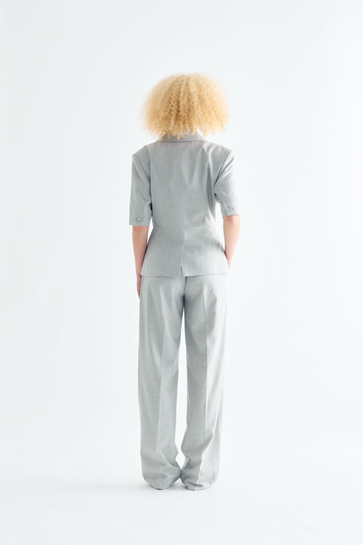 Alana Blazer, Light Grey Melange