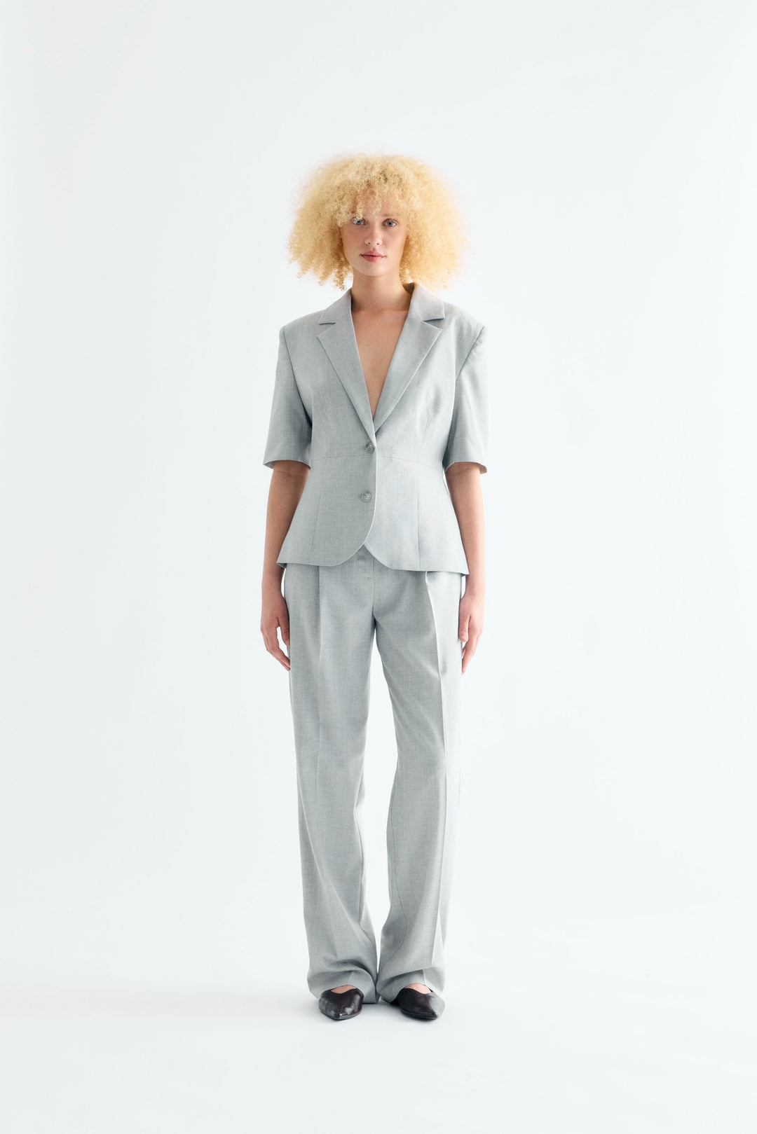 Alana Blazer, Light Grey Melange