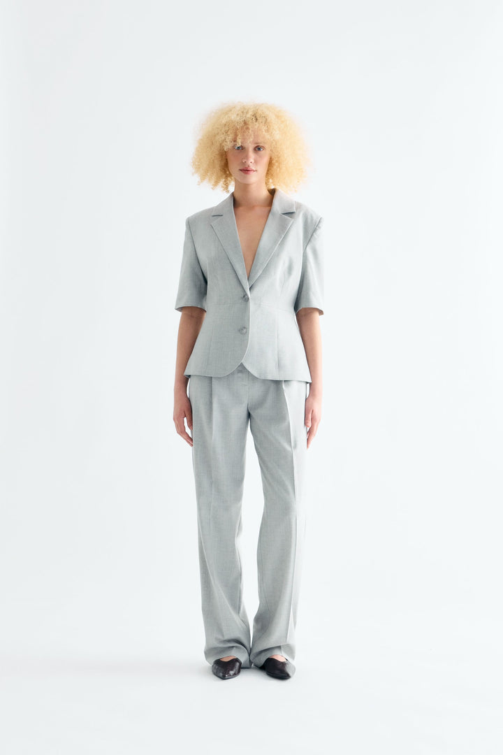 Alana Blazer, Light Grey Melange
