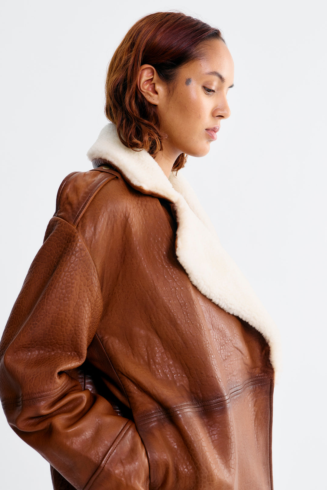 Jayleen Leather Jacket - Cognac