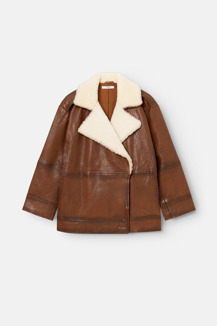 Jayleen Leather Jacket - Cognac