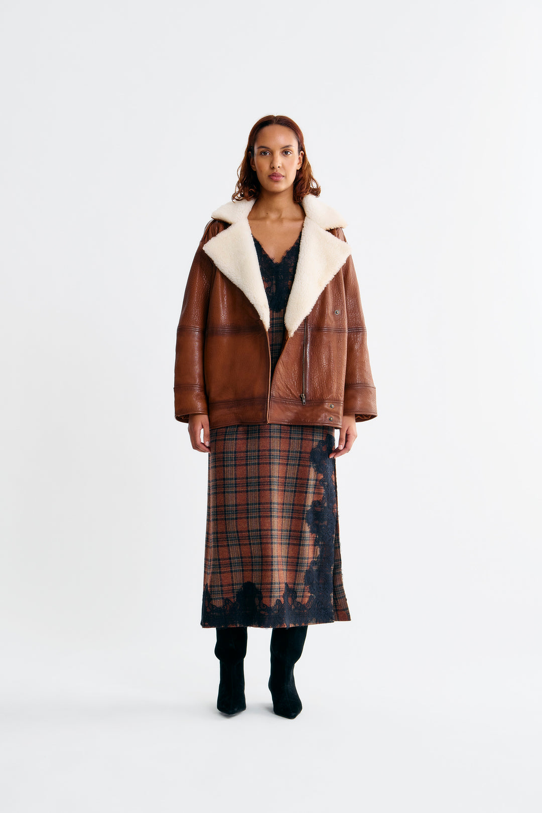 Jayleen Leather Jacket - Cognac