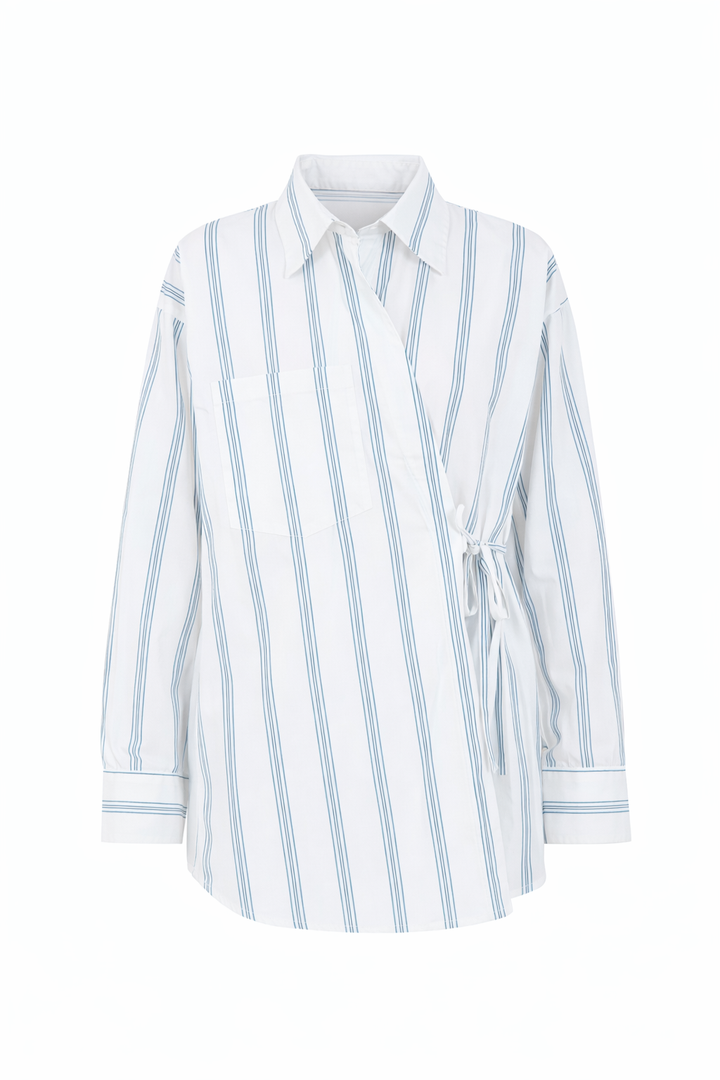 Apio Shirt, White Stripe