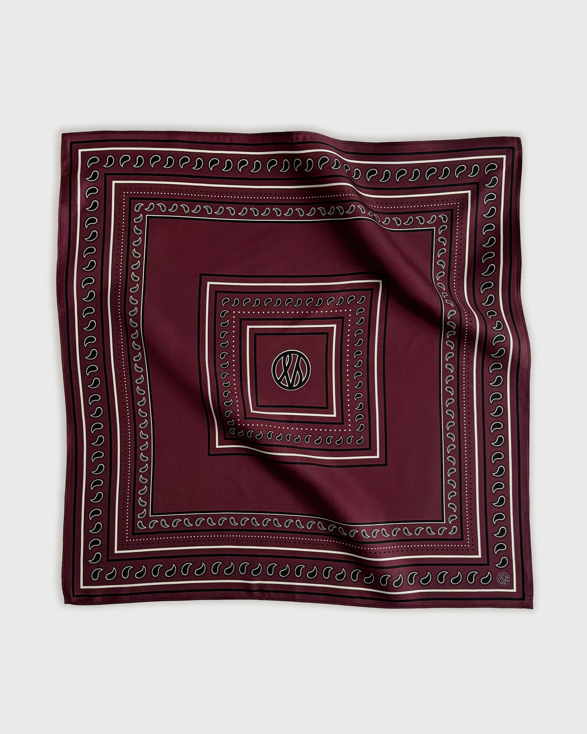 Paisley Silk Scarf, Wine
