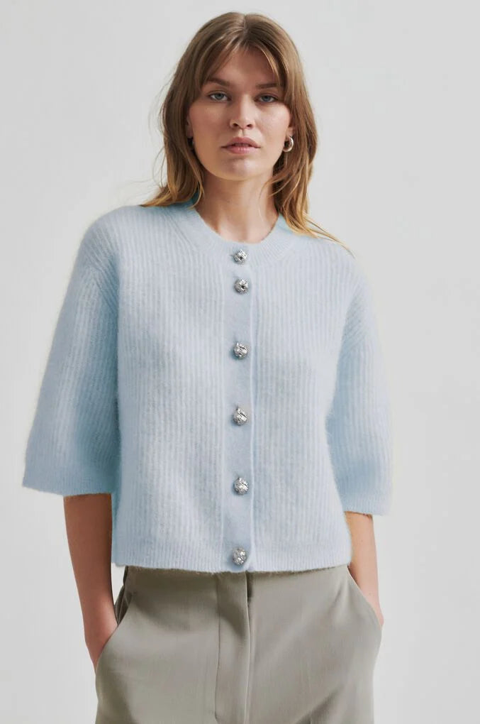 Andria Knit Cardigan, Summer Blue