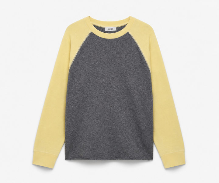 Polly Contrast Knit - Grey/Yellow